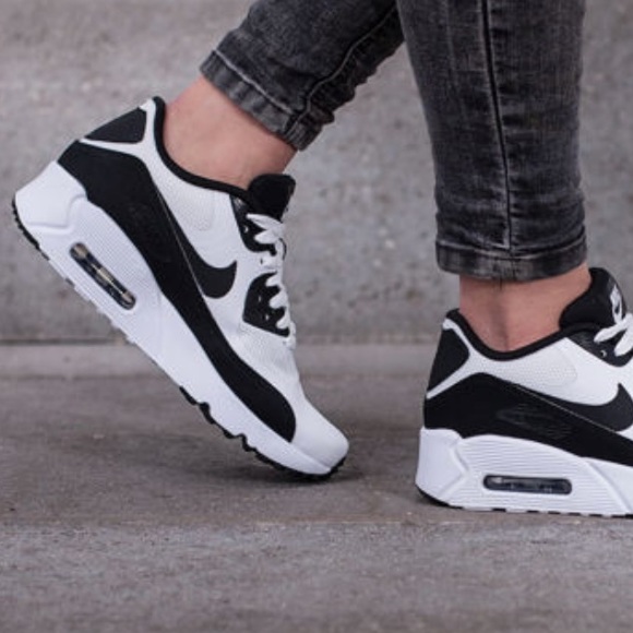 NIKE AIR MAX 90 ULTRA 2.0 WHITE BLACK SHOES - Picture 5 of 7